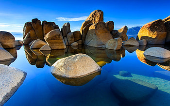 Stones Landscape, stones, rocks, sea, landscape, nature HD wallpaper