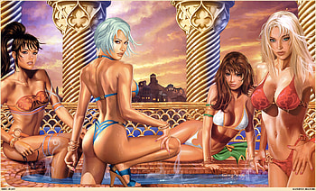 Greg Horn - Bathing Beauties, Greg Horn Art, Greg Horn Artwork, Bathing Beauties, Greg Horn HD wallpaper