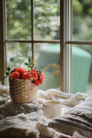 Flower, Miscellanea, Miscellaneous, Cup, Window, Garland, Mug HD phone wallpaper