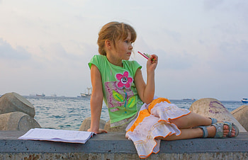 little girl, Rock, childhood, blonde, fair, nice, adorable, Seat, bonny, sweet, Belle, white, girl, comely, sightly, pretty, nature, lovely, pure, child, graphy, cute, baby, set, Nexus, beauty, kid, feet, sea, beautiful, people, little, pink, Prone, dainty HD wallpaper