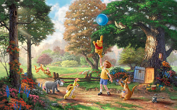 winnie the pooh, bear, pooh, house, winnie, tree HD wallpaper