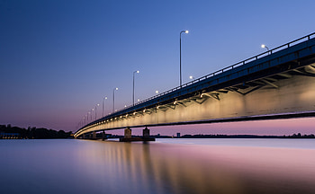 Cities, Night, Bridge, Backlight, Illumination, Finland, Helsinki HD wallpaper