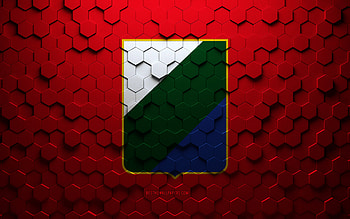 Flag of Abruzzo, honeycomb art, Abruzzo hexagons flag, Abruzzo, 3d hexagons art, Abruzzo flag HD wallpaper