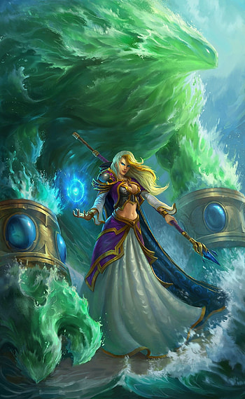 Jaina Proudmoore, Warcraft character, Illustrations, Fantasy art HD phone wallpaper