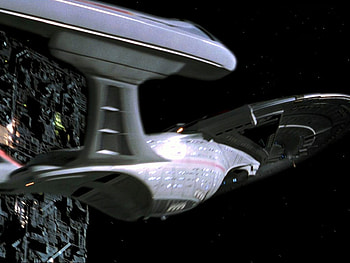Enterprise, first contact, ship, scifi, star trek, movie, space HD wallpaper