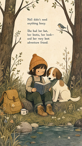 Girl, Dog, Book HD phone wallpaper