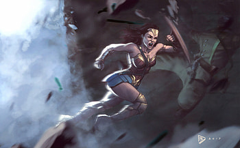 Wonder Woman Roar, wonder-woman, superheroes, artwork, digital-art HD wallpaper