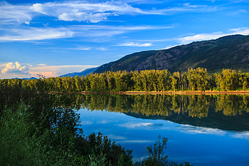 Landscape, Nature, Trees, Mountains, Lake, Reflection HD wallpaper