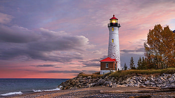 Crisp Point, Lighthouses HD wallpaper