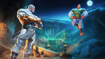 Moonlit Titan Duel — HD wallpaper