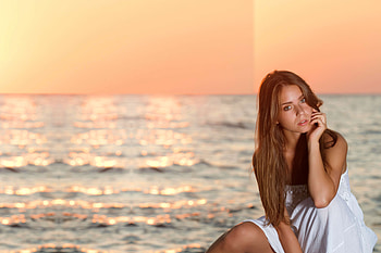 Evening Longing, cute, Lily Chey, model, brunette HD wallpaper
