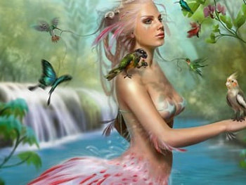 Pink Fairy, nature, fantasy HD wallpaper