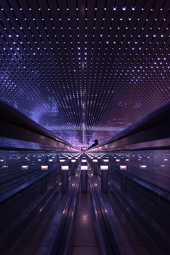 Architecture, Interior, Shine, Light, Miscellanea, Miscellaneous, Metro, Subway, Escalator HD phone wallpaper