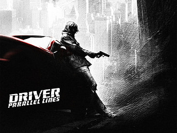 Driver, abstarct, black n white, dark, adventure, action, hero, game, gun, crime HD wallpaper