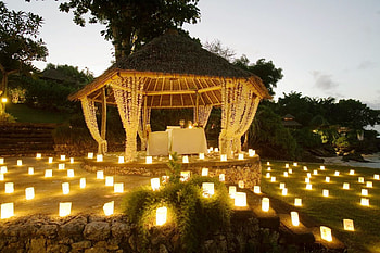 Romantic Place, candles, lights, house, nice HD wallpaper