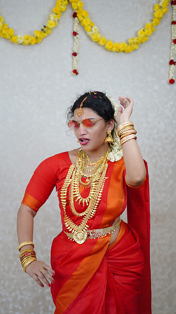 Reshmi Nair, mallu actress, model, saree lover, saree beauty, gorgeous HD phone wallpaper