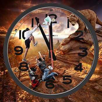 Jump-Forward, scene, abstract, bear, time, 3d, jump HD wallpaper