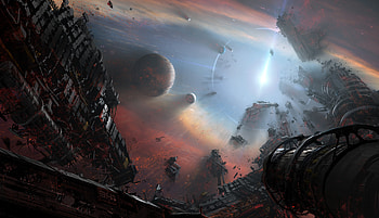 Destruction of SuperNOVA, Sci Fi, wreck HD wallpaper