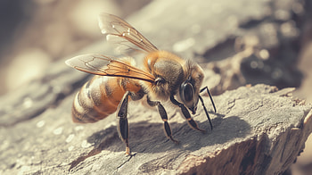 Honey Bee - Nature-Inspired Background, bee, insect, nature, macro, Wildlife HD wallpaper