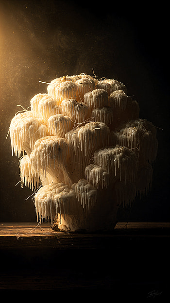 Luminous Lion's Mane | Moonlit Fungus | Silken Spores , Mushroom HD phone wallpaper
