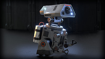 Sci-fi worker robot, Blender artists community, Technological advancements, Futuristic vision HD wallpaper