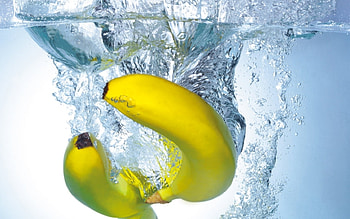 Fruits, Water, Food, Bananas HD wallpaper