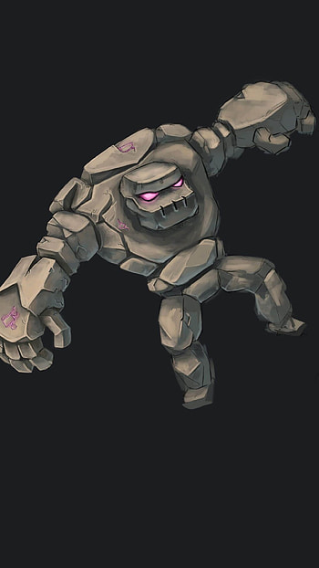 Golem, Massive being, Stone construct, Imposing figure HD phone wallpaper