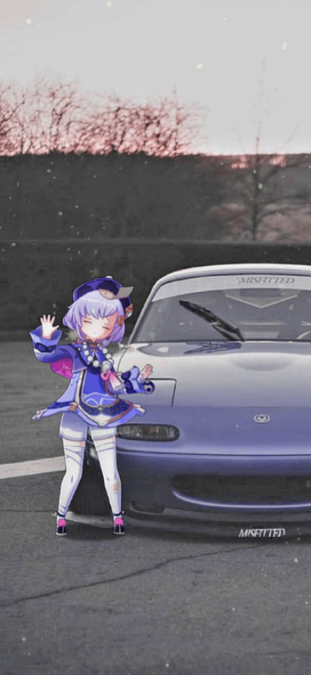miata x genshinimpact, jdm, edit, anime x jdm, anime HD phone wallpaper