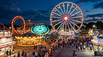 Neon Fairground Nights —, Ferris Wheel HD wallpaper