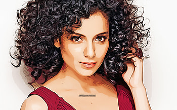 Kangana Ranaut, , vector art, Bollywood, indian actress, celebrity drawings, Kangana Ranaut drawing, indian celebrity, movie stars, Kangana Ranaut HD wallpaper