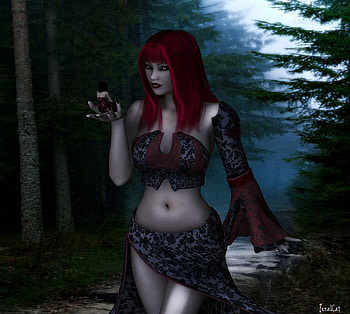 woman, fantasy, 3d HD wallpaper