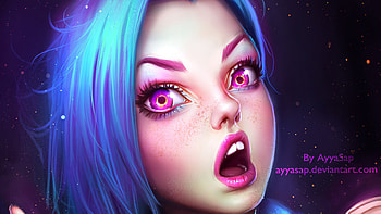 Jinx Lol Art, jinx-league-of-legends, league-of-legends, games, deviantart HD wallpaper