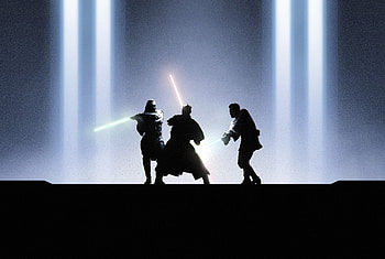 Star wars, fight, artwork HD wallpaper