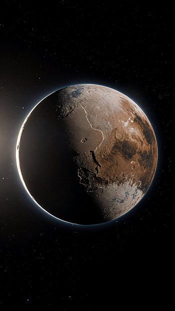 Pluto Nightscape | Pluto: Distant Dawn | Pluto - Dwarf Planet, planet, space HD phone wallpaper