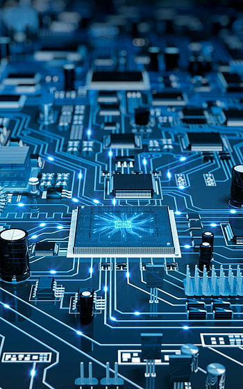 Motherboard of Electronic Control System. Art & Line Circuit Design in Blue Backgro. Electronics , Electronic engineering, Technology HD phone wallpaper