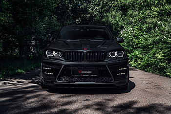Front, luxurious, black, BMW X5 HD wallpaper