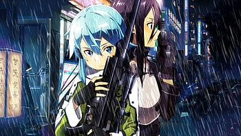 Anime - Sword Art Online II Sinon (Sword Art Online) Kirito (Sword Art HD wallpaper