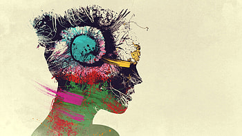 Art, Paint, Girl, Explosion, Thoughts HD wallpaper