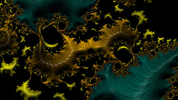 Fractal Art for your - Green & Amber, green, CGI, pattern, psychedelic, trippy, Abstract, fractal, abstract green HD wallpaper