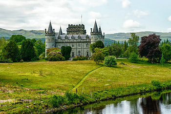 Scotland-Inveraray-Castle, RIver, Inveraray, Castle, Scotland HD wallpaper