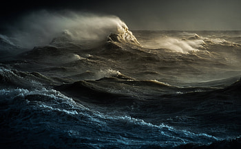 wave, ocean, sea, Ocean Waves HD wallpaper