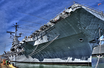 carrier, sea, plane, gun HD wallpaper