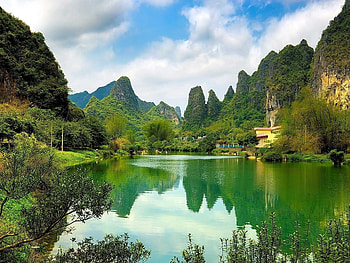 Landscape, Rivers, Mountains HD wallpaper