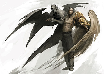 Good Evil, evil, good, fantasy, dark HD wallpaper