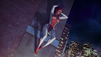 Mary Jane Spidergirl, spiderman, mary-jane, superheroes, artwork, digital-art HD wallpaper