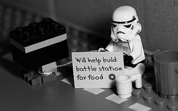 Funny Grayscale Legos Monochrome Signs Star Wars Stormtroopers HD wallpaper