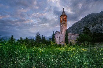 Church, building, grass, religious HD wallpaper