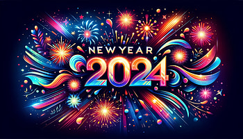 H1>New Year 2024 - Vibrant Fireworks Display, New Year 2024, 2024 HD wallpaper