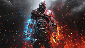 Kratos In Action, kratos, god-of-war, games, ps-games, artwork, video-games HD wallpaper