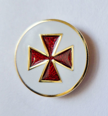Knights Templar Cross PattÃ©e Round Masonic Pin Badge - K032 HD phone wallpaper